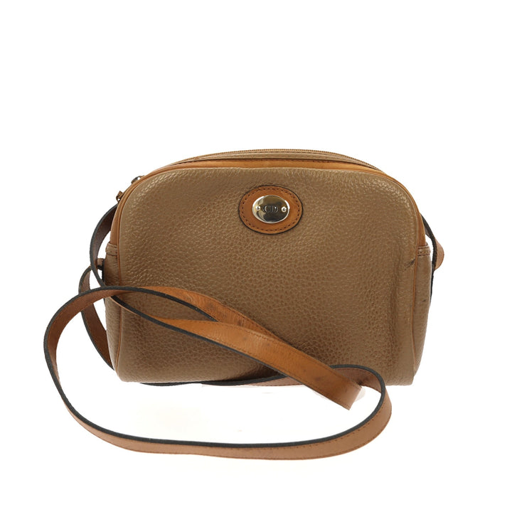 CHRISTIAN Top quality Dior Crossbody Bag in Brown Leather