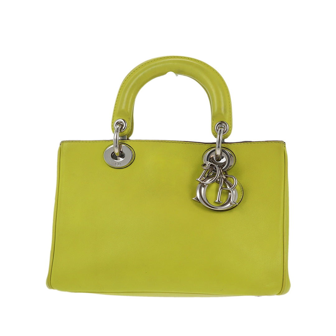 CHRISTIAN Top quality Dior Lady Top quality Dior Handbag in Green Leather