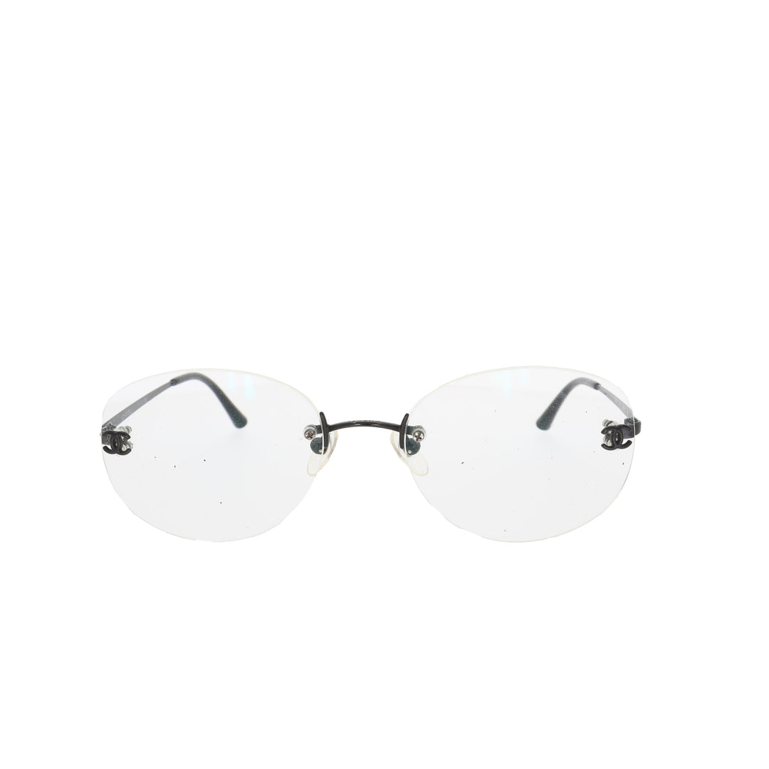 Chanel Glasses in Black Metal