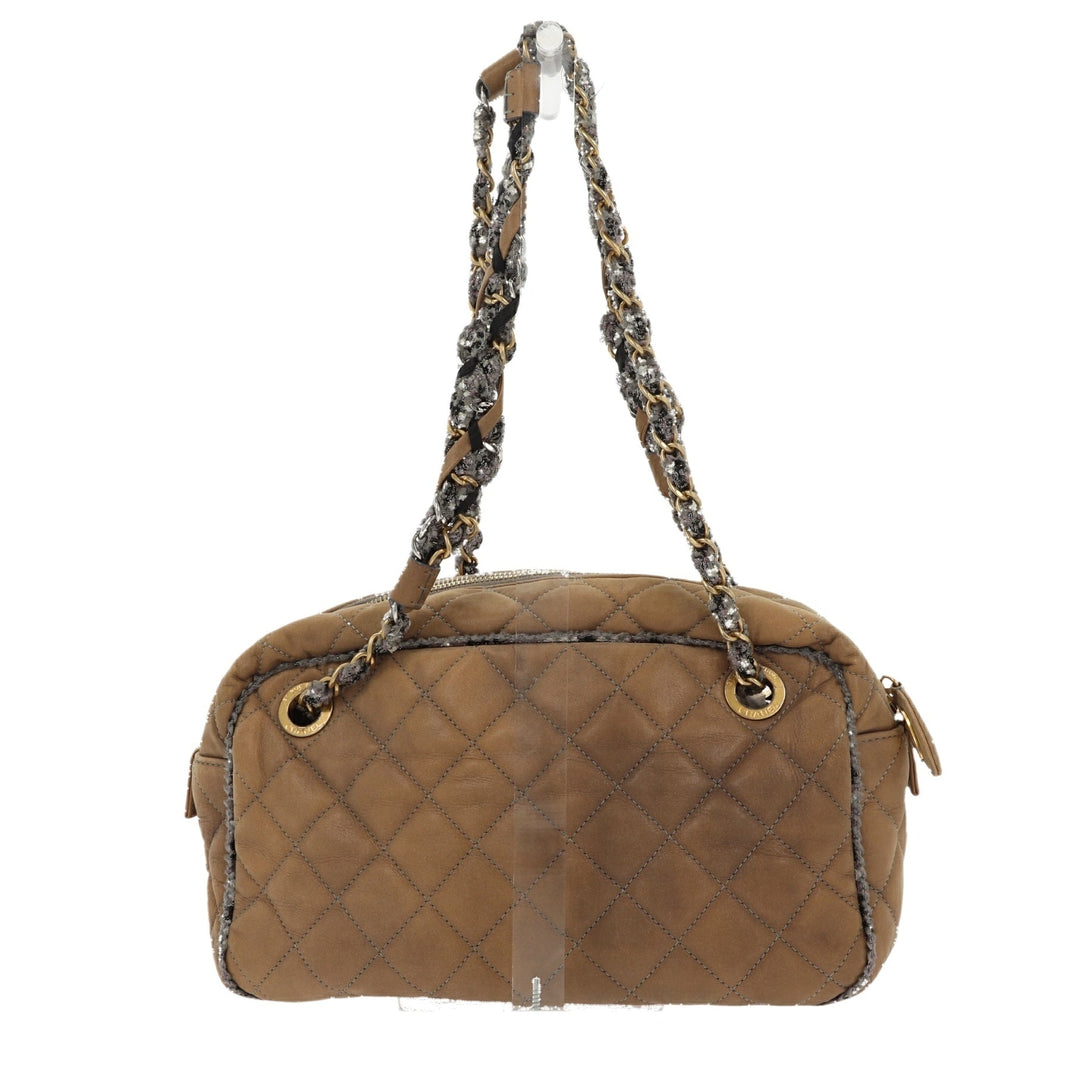 Top Quality Chanel Camera Shoulder Bag in Beige Leather