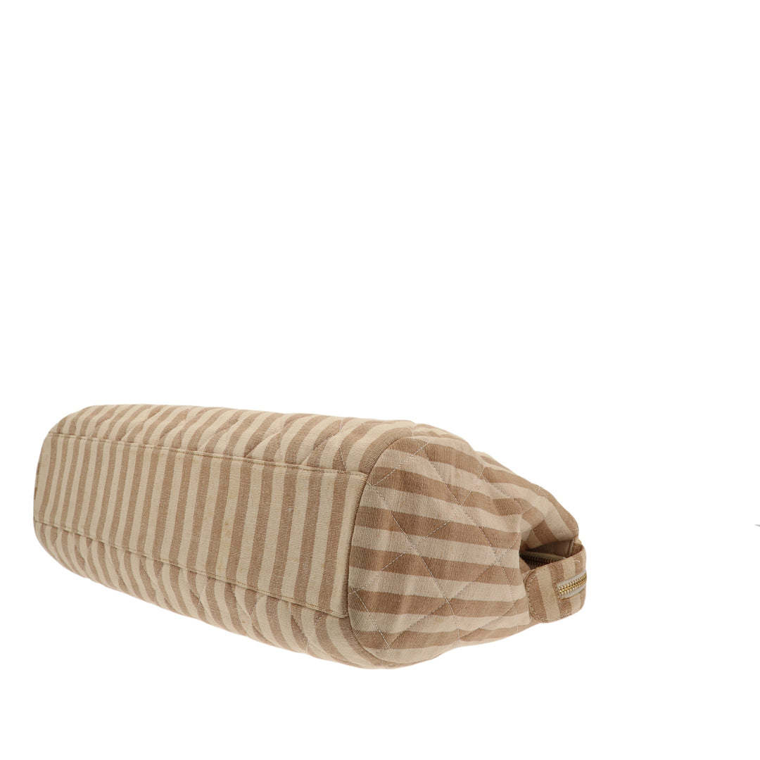 Chanel Shoulder Bag in Beige Fabric