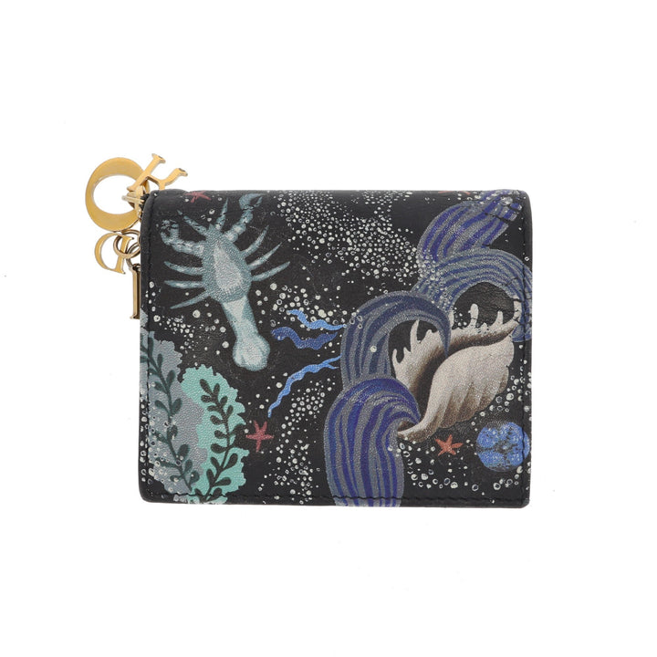 CHRISTIAN Top quality Dior Wallet in Blue Leather