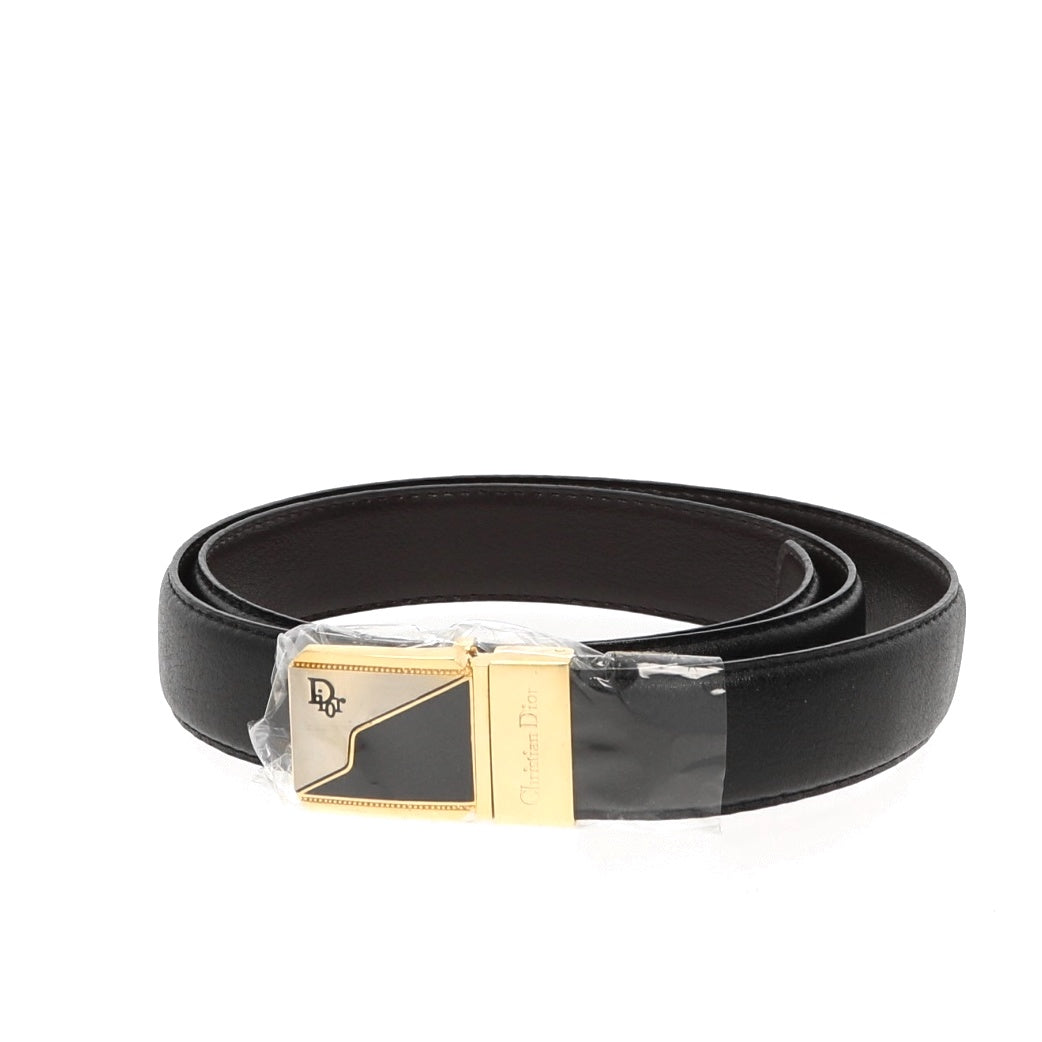 CHRISTIAN Top quality Dior Belt in Black Leather
