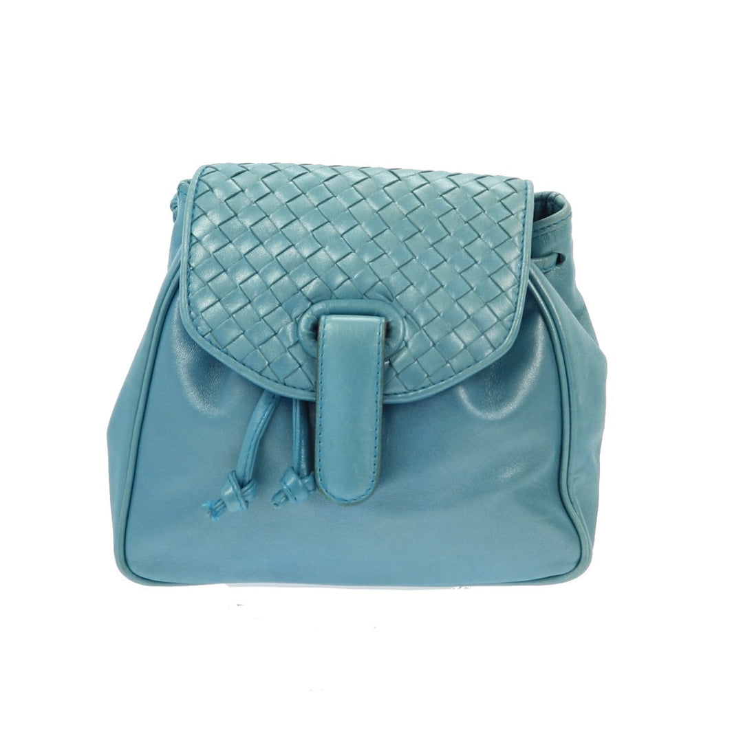 Top Quality Bottega Veneta Backpack in Blue Leather