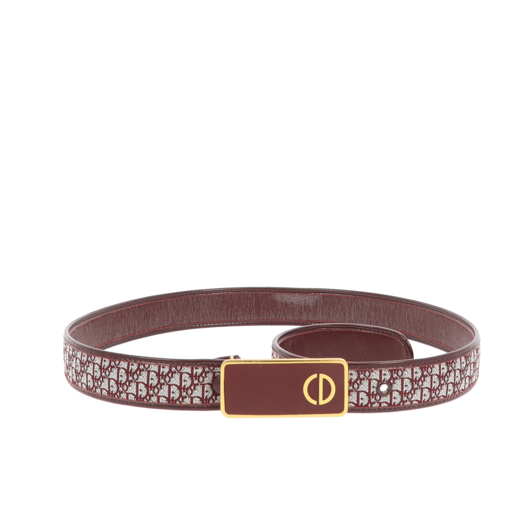 CHRISTIAN Top quality Dior Belt in Bordeaux Fabric