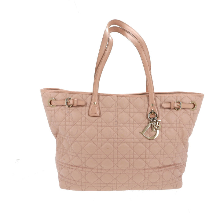CHRISTIAN Top quality Dior Panarea Shoulder Bag in Pink Canvas