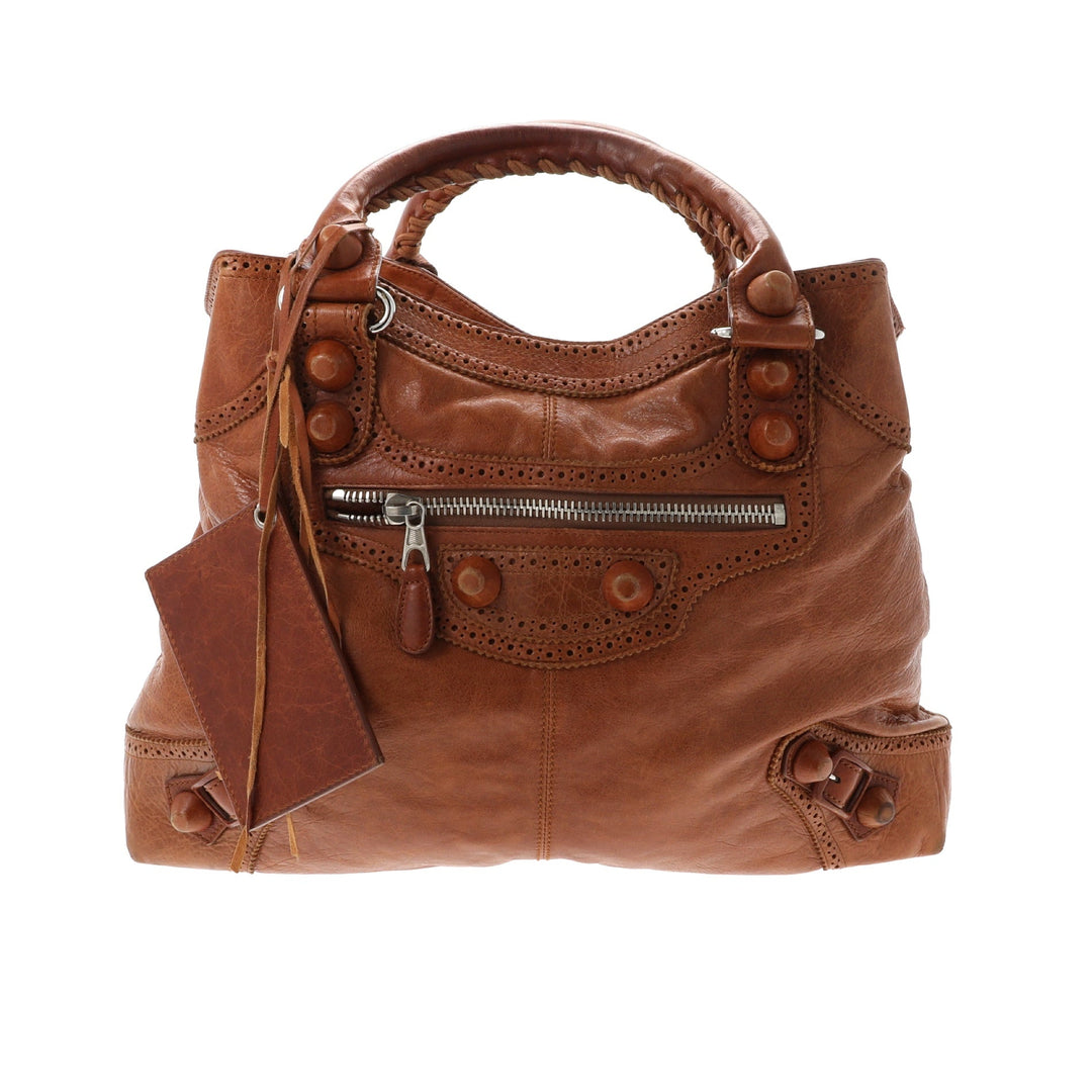 Top Quality Balenciaga Handbag in Brown Leather