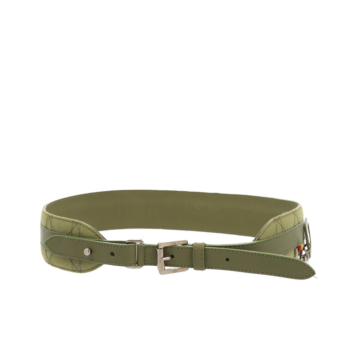 CHRISTIAN Top quality Dior Belt in Green Fabric