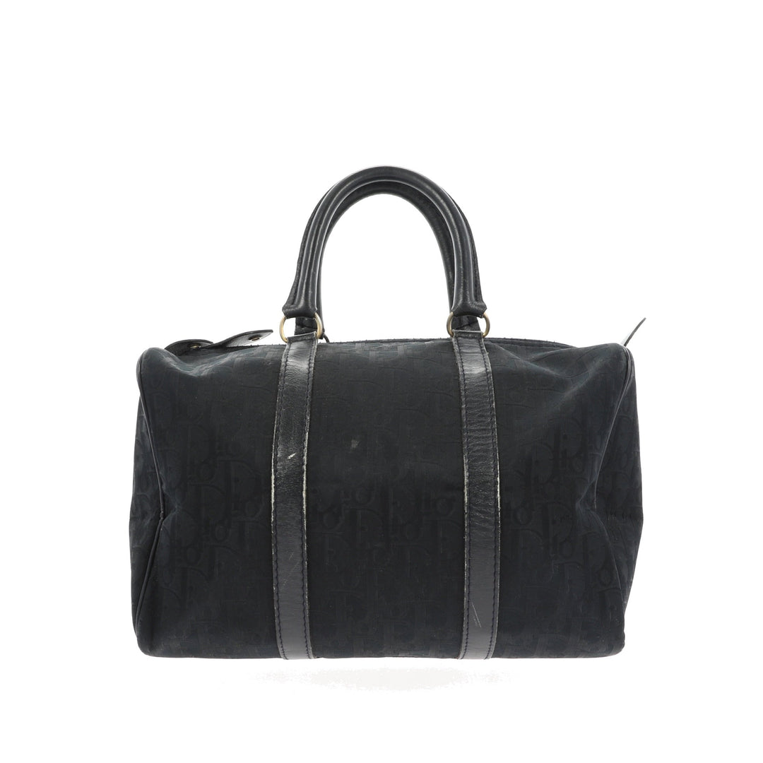CHRISTIAN Top quality Dior Bowling Handbag in Blue Fabric
