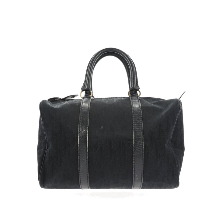 CHRISTIAN Top quality Dior Bowling Handbag in Blue Fabric