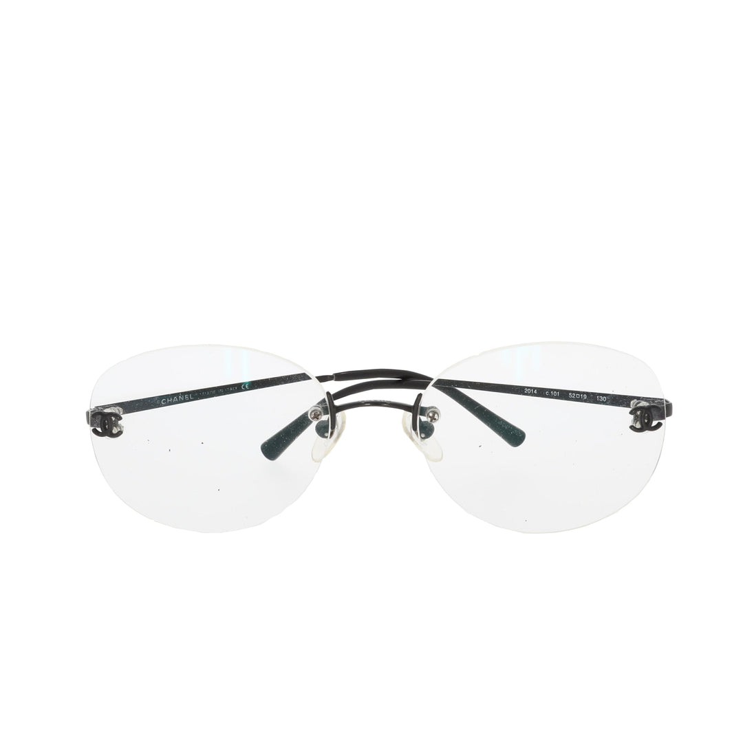 Top Quality Chanel Glasses in Black Metal