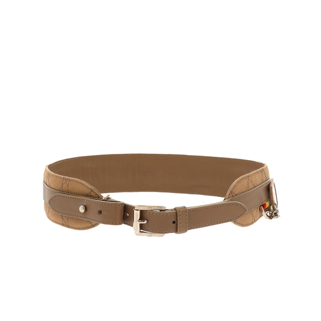 CHRISTIAN Top quality Dior Belt in Brown Fabric