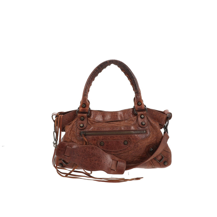 Top Quality Balenciaga First Handbag in Brown Leather