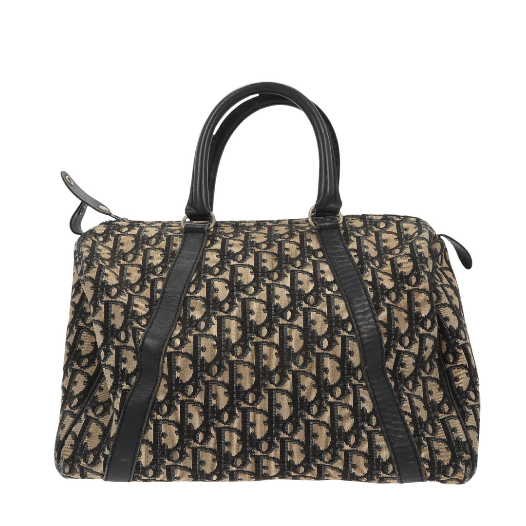CHRISTIAN Top quality Dior Bowling Handbag in Blue Fabric