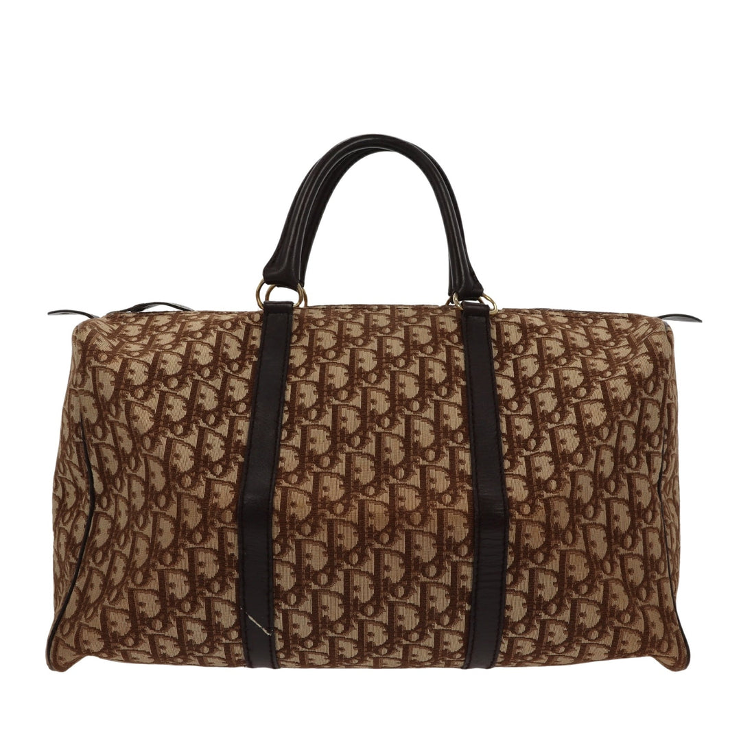 CHRISTIAN Top quality Dior Bowling Handbag in Beige Fabric
