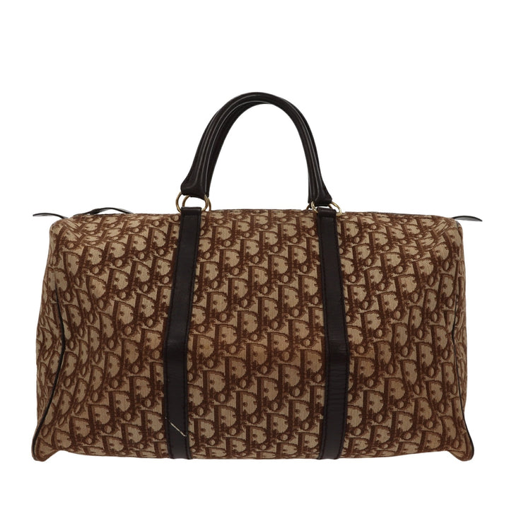 CHRISTIAN Top quality Dior Bowling Handbag in Beige Fabric