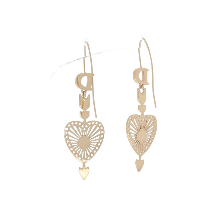 CHRISTIAN Top quality Dior Earrings in Golden Metal
