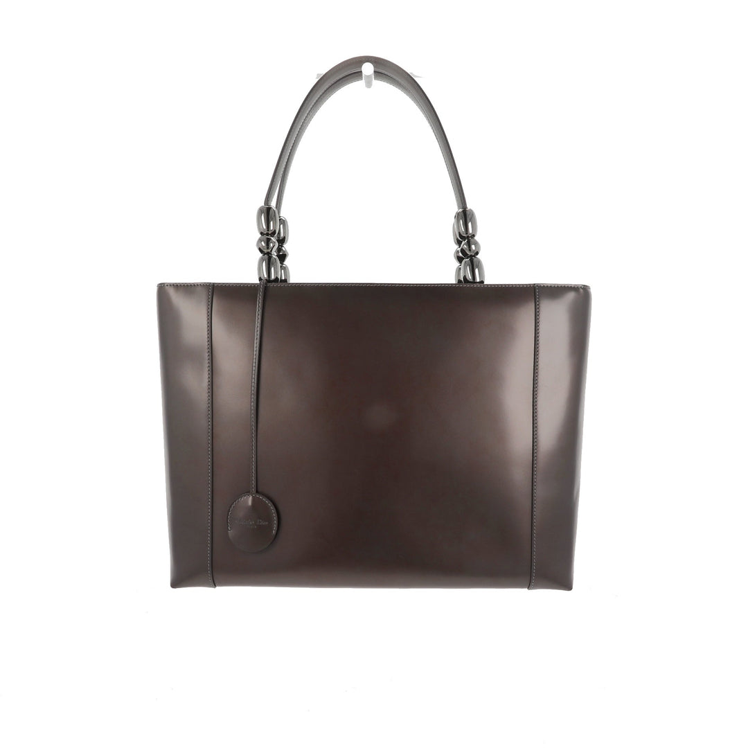 CHRISTIAN Top quality Dior Handbag in Brown Leather