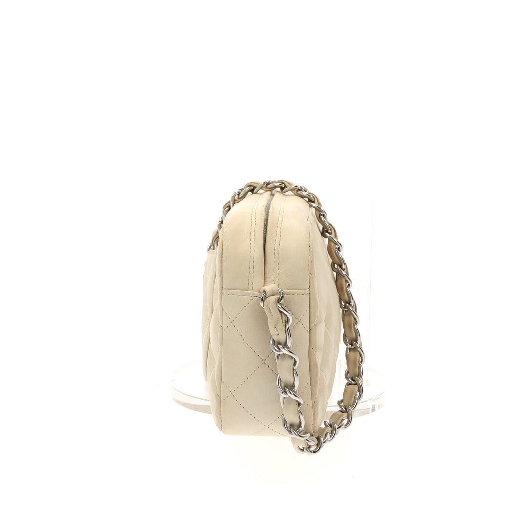 Top Quality Chanel Camera Shoulder Bag in Beige Leather