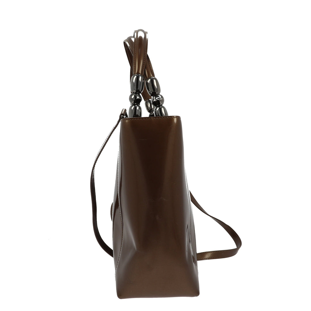 CHRISTIAN Top quality Dior Malice Handbag in Brown Leather