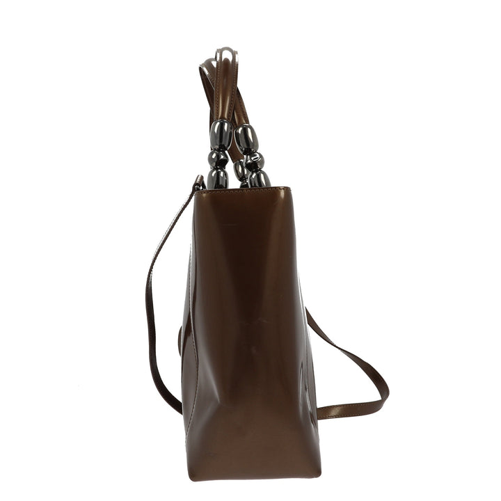 CHRISTIAN Top quality Dior Malice Handbag in Brown Leather