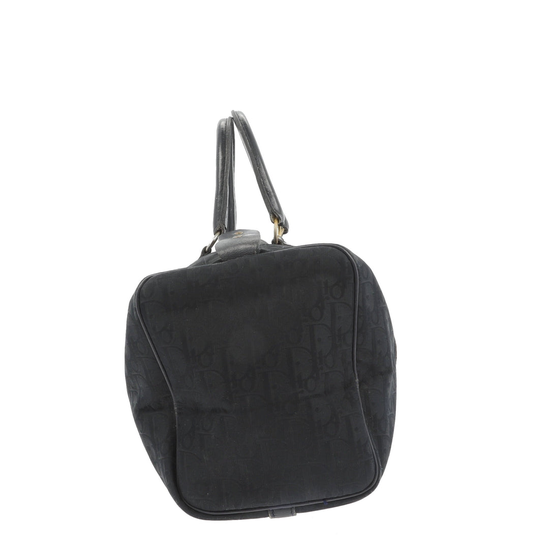 CHRISTIAN Top quality Dior Bowling Handbag in Blue Fabric
