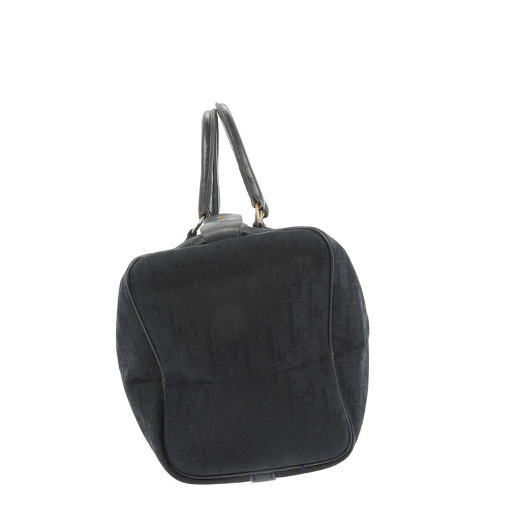 CHRISTIAN Top quality Dior Bowling Handbag in Blue Fabric
