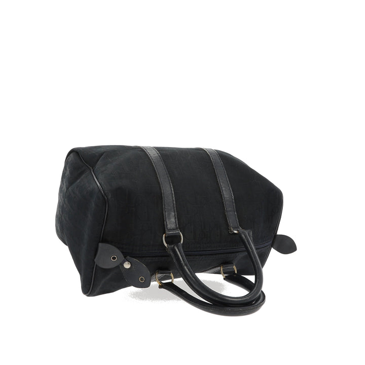 CHRISTIAN Top quality Dior Bowling Handbag in Blue Fabric