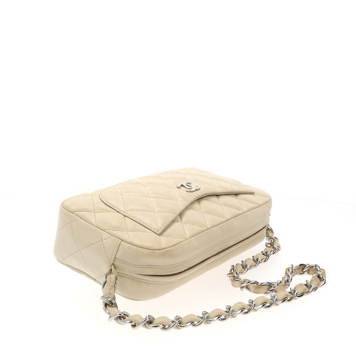 Top Quality Chanel Camera Shoulder Bag in Beige Leather
