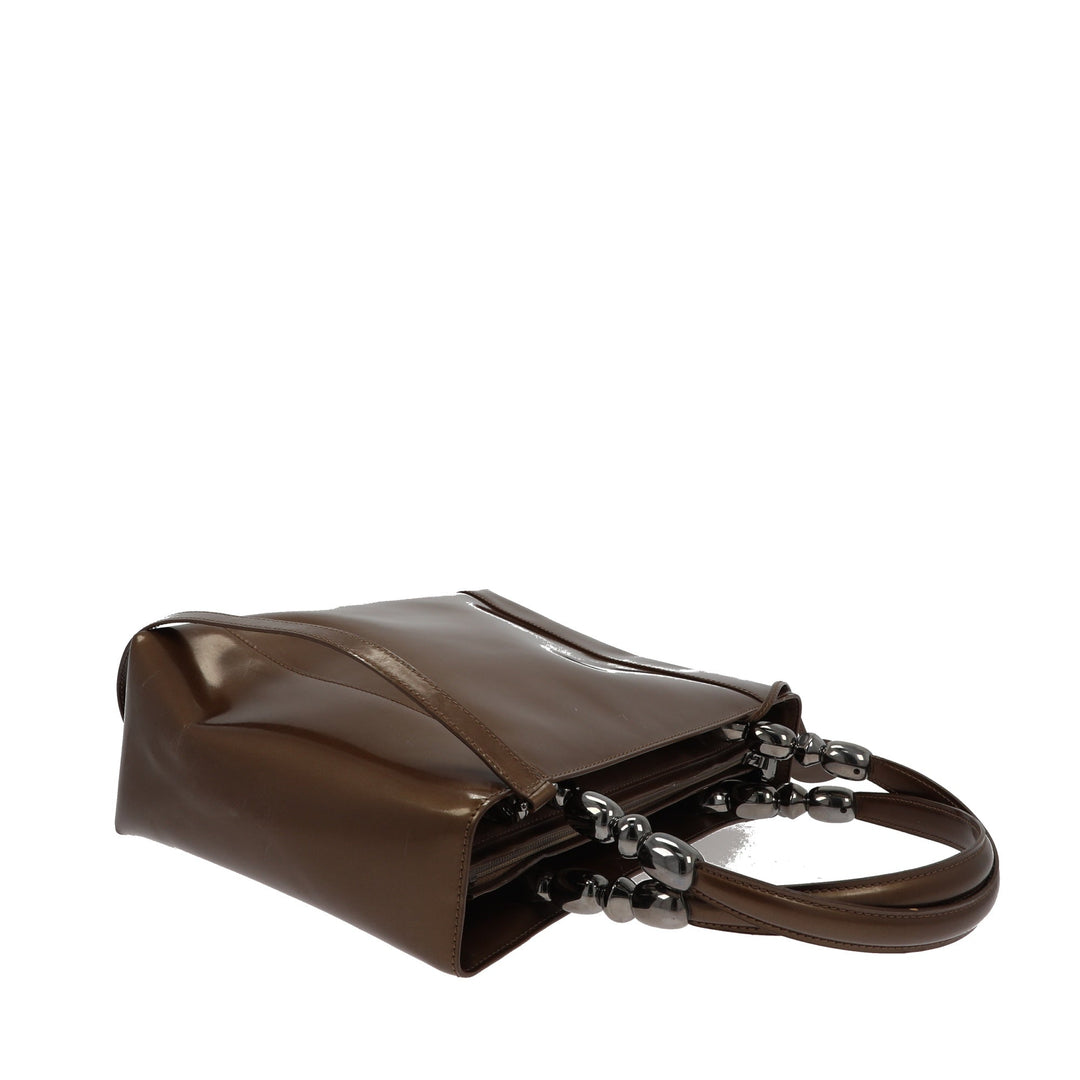 CHRISTIAN Top quality Dior Malice Handbag in Brown Leather
