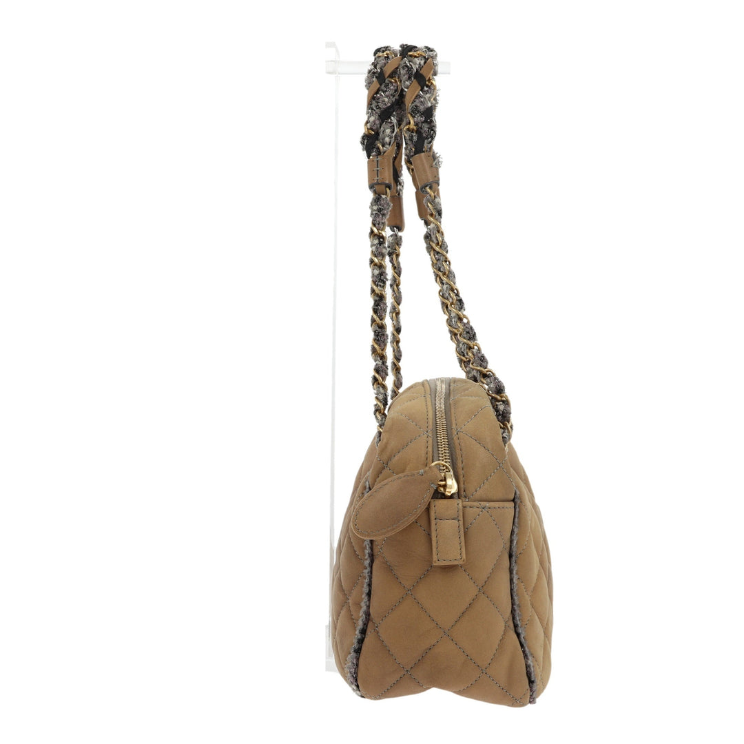 Top Quality Chanel Camera Shoulder Bag in Beige Leather