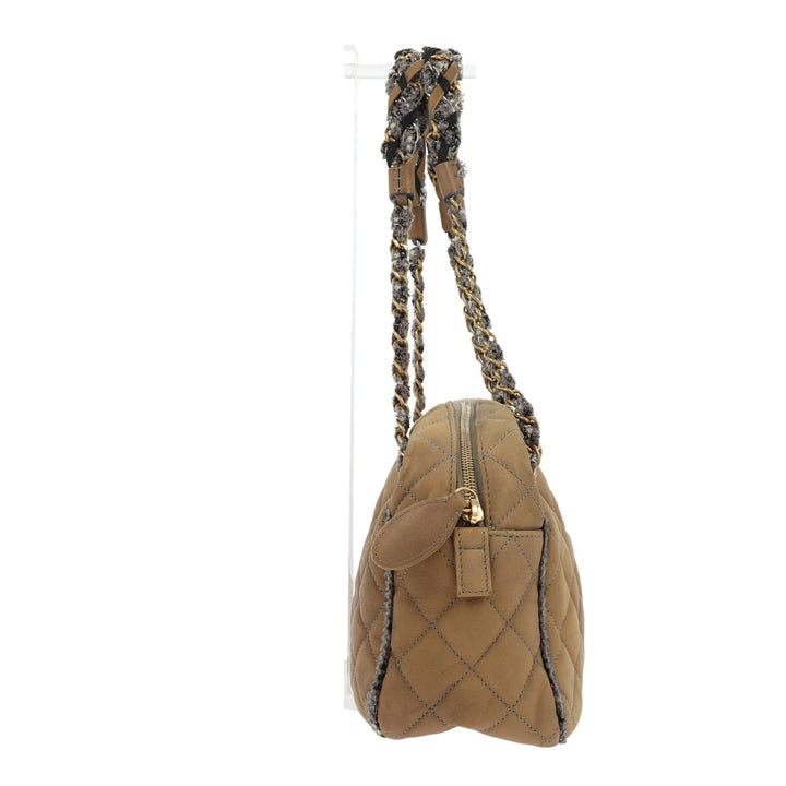 Top Quality Chanel Camera Shoulder Bag in Beige Leather