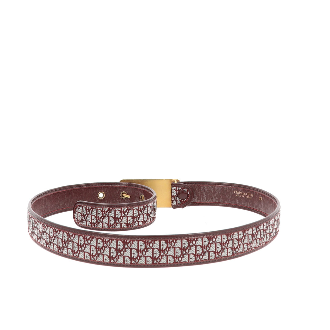 CHRISTIAN Top quality Dior Belt in Bordeaux Fabric