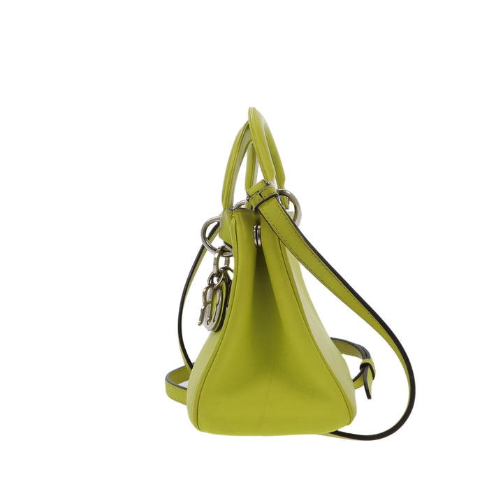 CHRISTIAN Top quality Dior Lady Top quality Dior Handbag in Green Leather