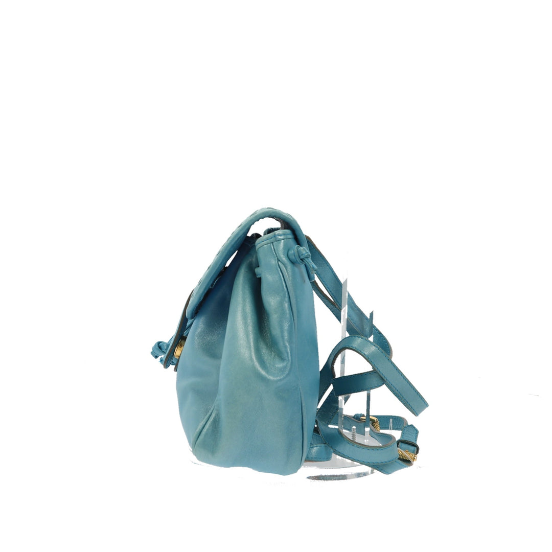 Top Quality Bottega Veneta Backpack in Blue Leather