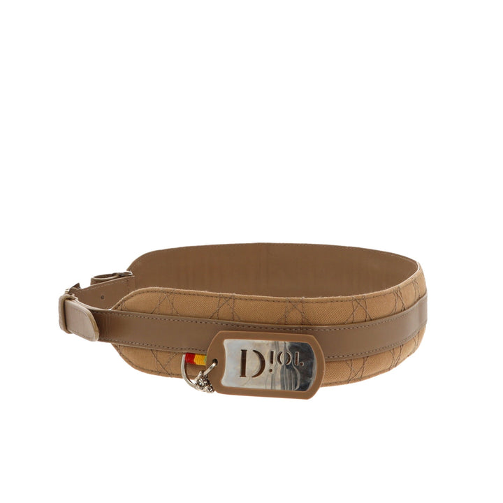 CHRISTIAN Top quality Dior Belt in Brown Fabric