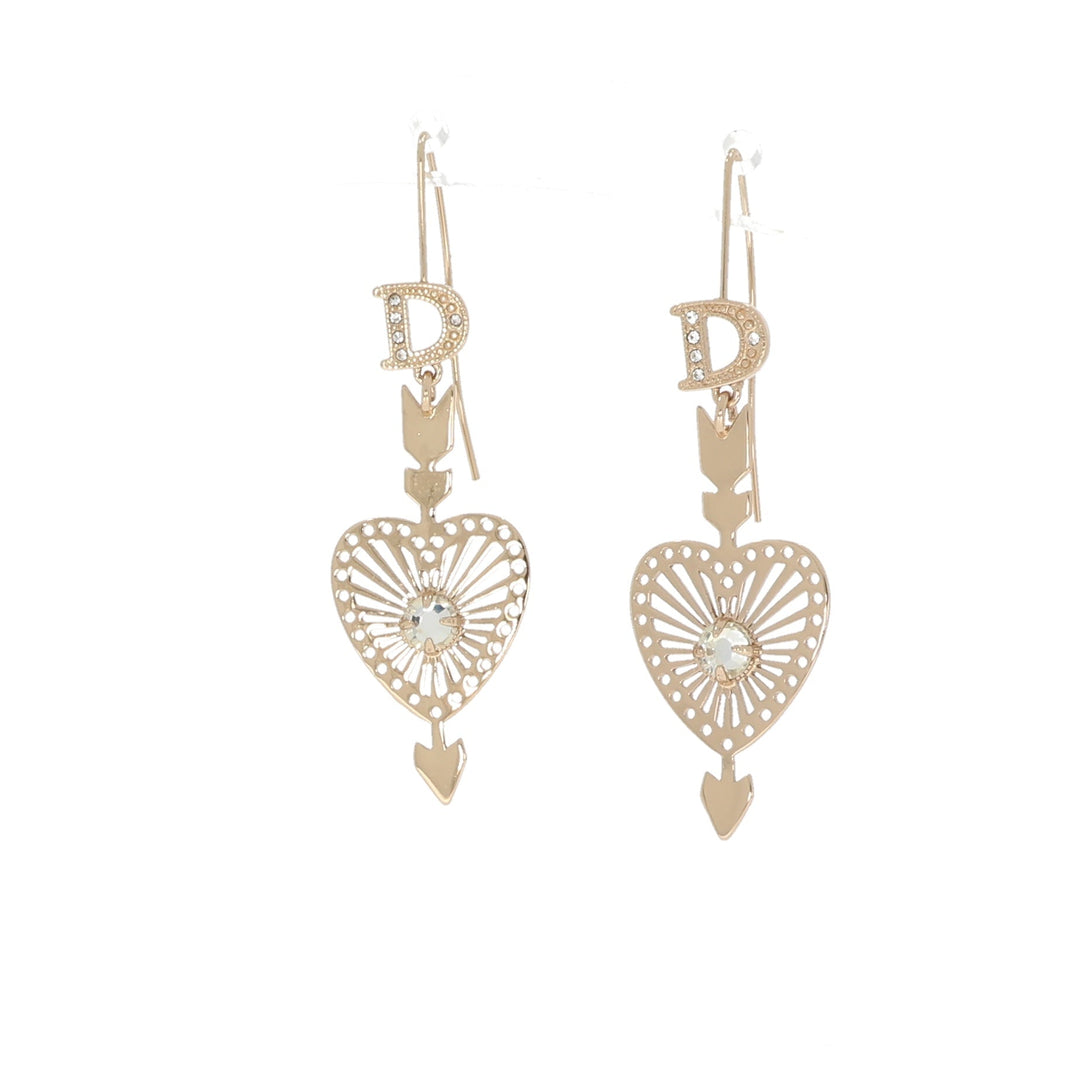 CHRISTIAN Top quality Dior Earrings in Golden Metal