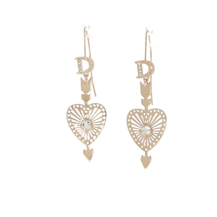 CHRISTIAN Top quality Dior Earrings in Golden Metal