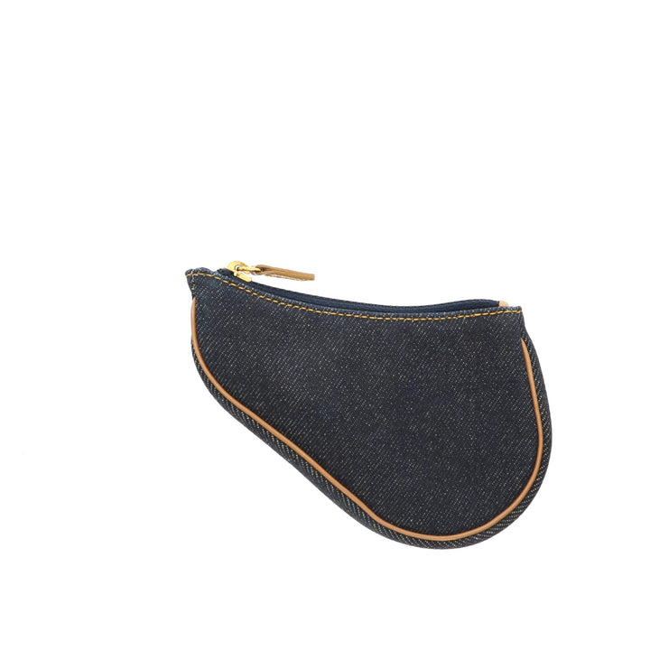 CHRISTIAN Top quality Dior Saddle Wallet in Blue Denim/Jeans