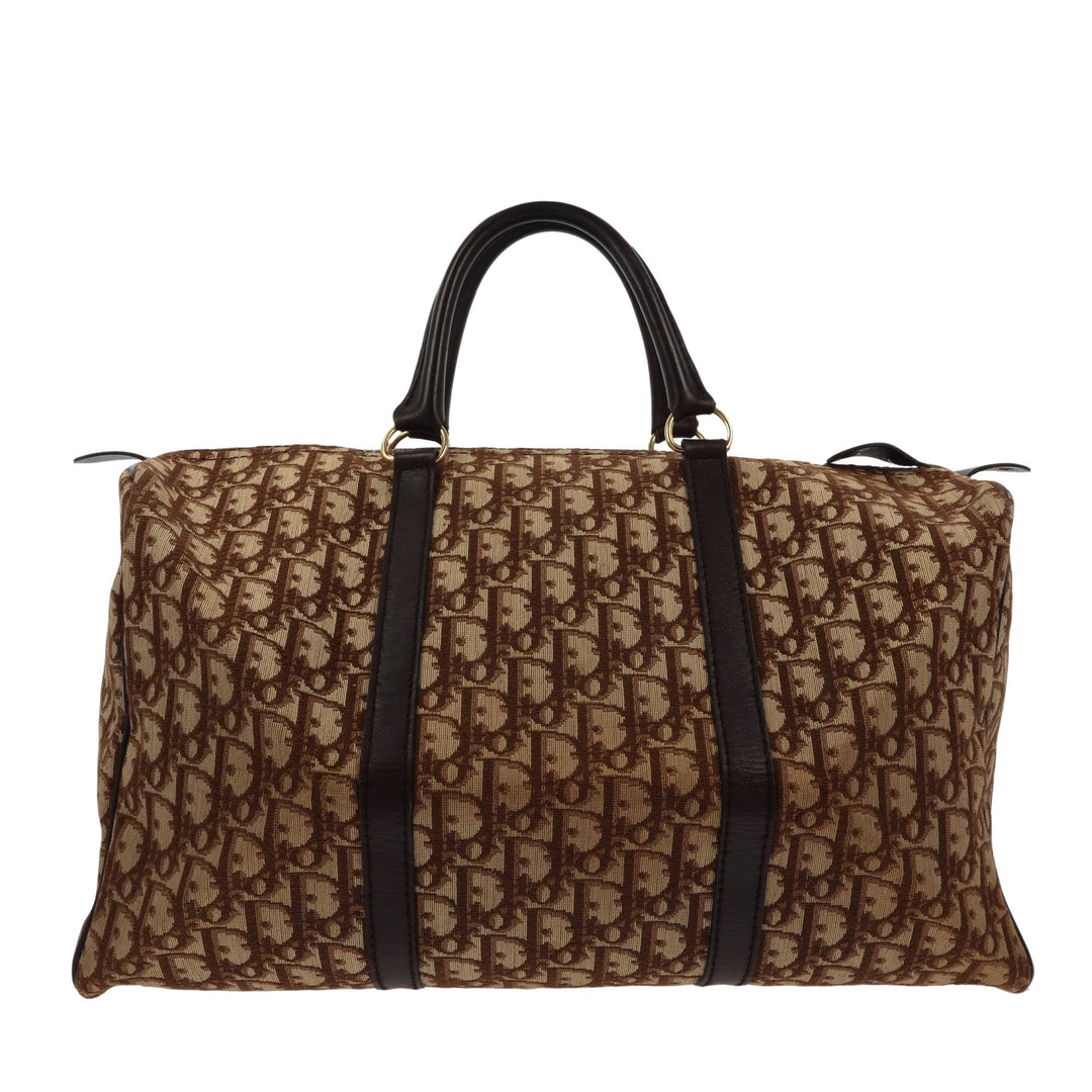CHRISTIAN Top quality Dior Bowling Handbag in Beige Fabric