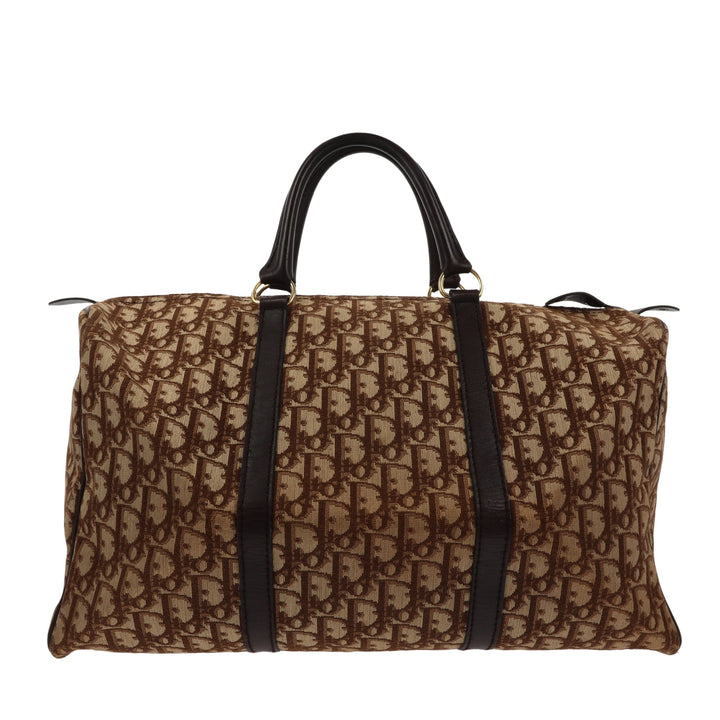 CHRISTIAN Top quality Dior Bowling Handbag in Beige Fabric