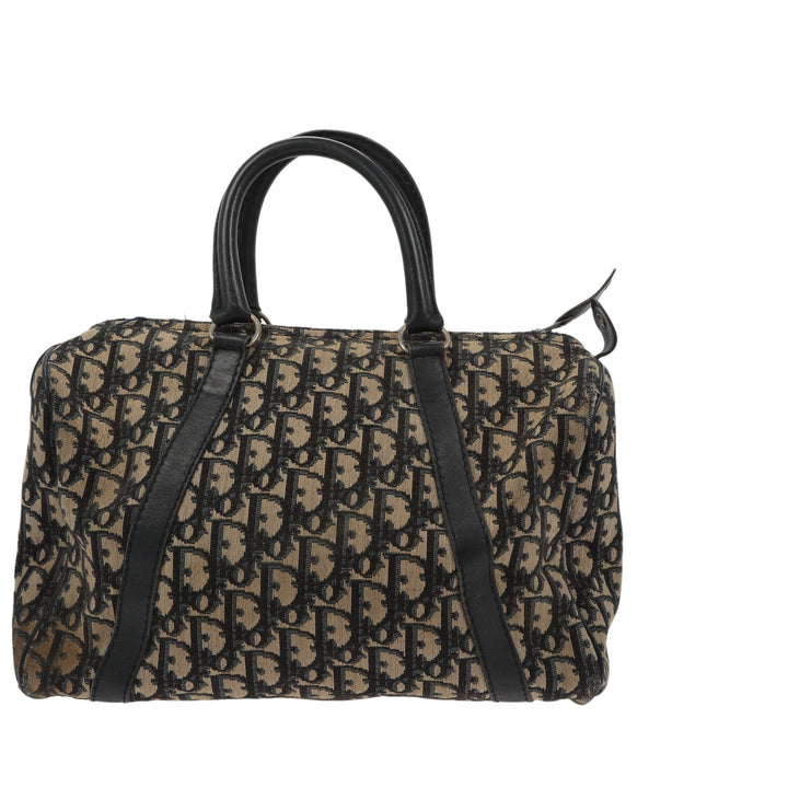 CHRISTIAN Top quality Dior Bowling Handbag in Blue Fabric