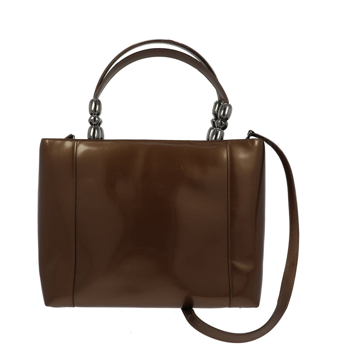 CHRISTIAN Top quality Dior Malice Handbag in Brown Leather