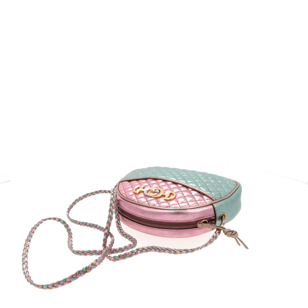 GUCCI Crossbody Bag in Metallic Leather