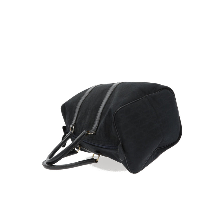 CHRISTIAN Top quality Dior Bowling Handbag in Blue Fabric