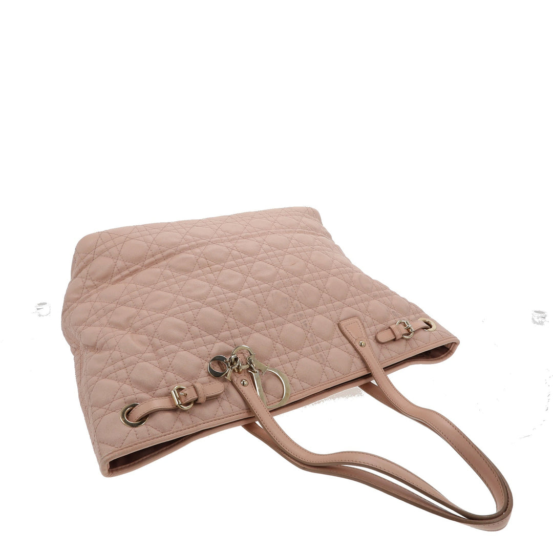 CHRISTIAN Top quality Dior Panarea Shoulder Bag in Pink Canvas