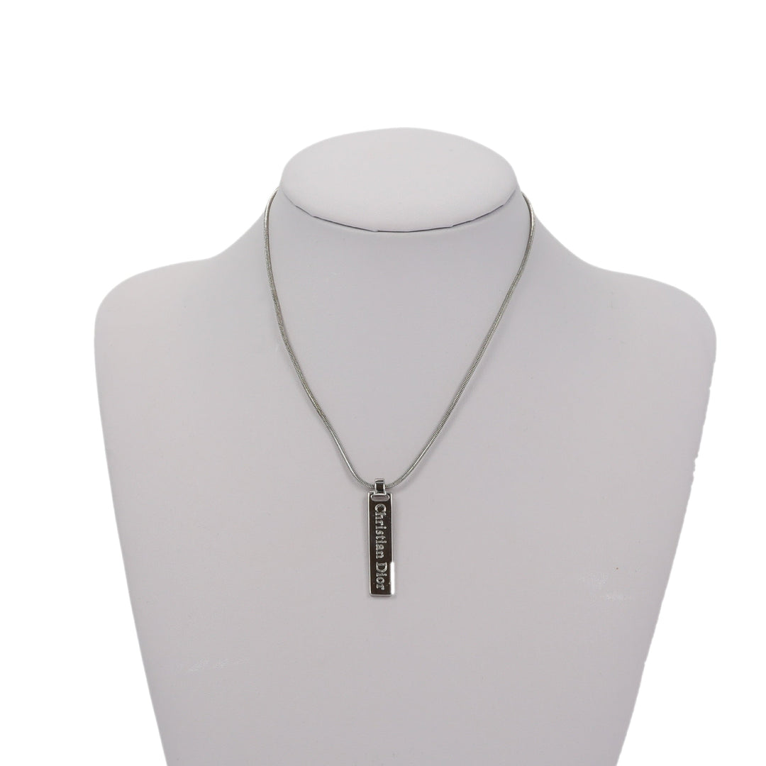 CHRISTIAN Top quality Dior Necklace in Silver Metal