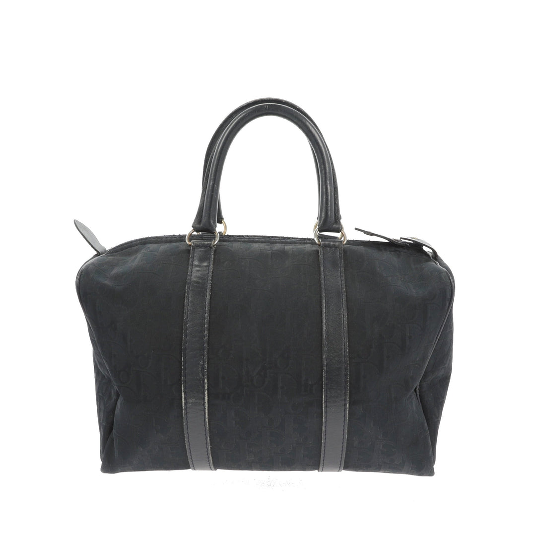 CHRISTIAN Top quality Dior Bowling Handbag in Blue Fabric