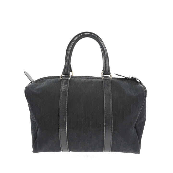 CHRISTIAN Top quality Dior Bowling Handbag in Blue Fabric