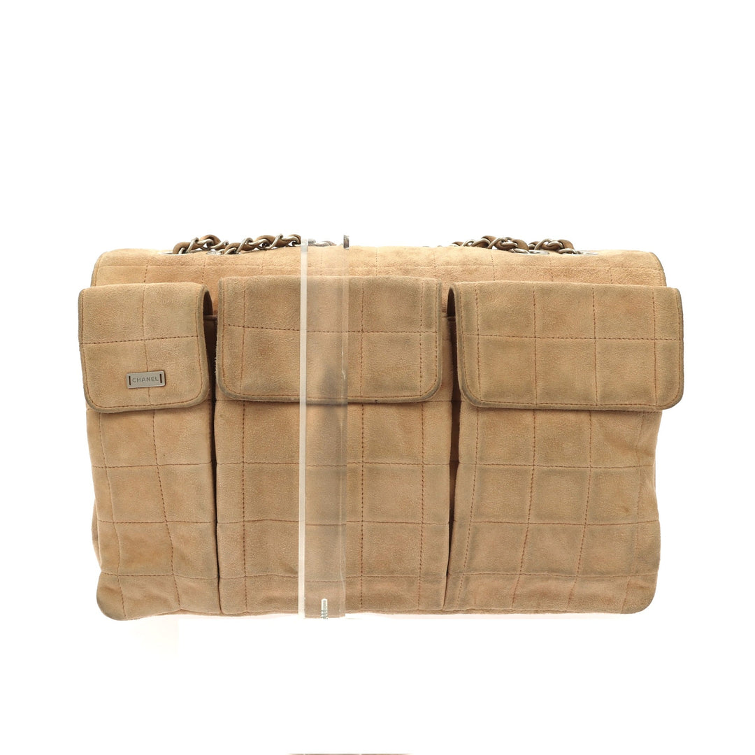 Chanel 2.55 Shoulder Bag in Beige Suede